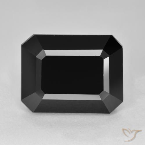 12.78ct Натуральный Шерл Турмалин, Изумрудная огранка, Непрозрачный