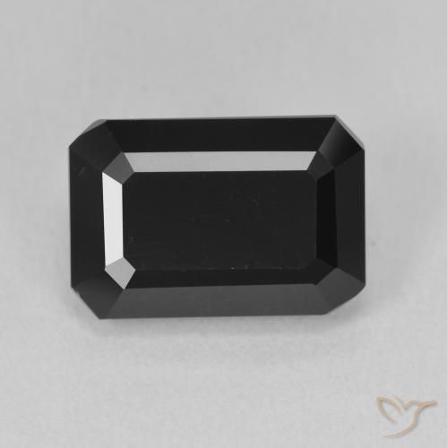 6.04ct Натуральный Шерл Турмалин, Изумрудная огранка, Непрозрачный