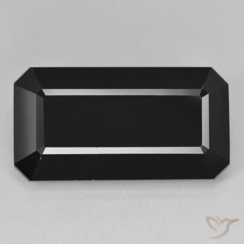 22.18ct Натуральный Шерл Турмалин, Изумрудная огранка, Непрозрачный