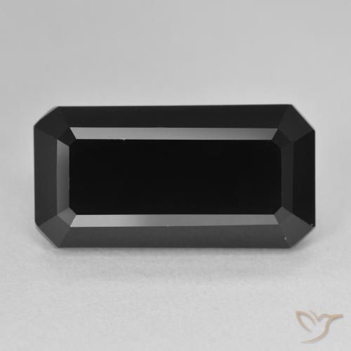 13.27ct Натуральный Шерл Турмалин, Изумрудная огранка, Непрозрачный