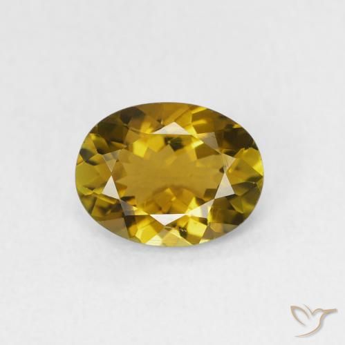 1.02ct Натуральный Среднее золото Турмалин, Овал, VVS-VS