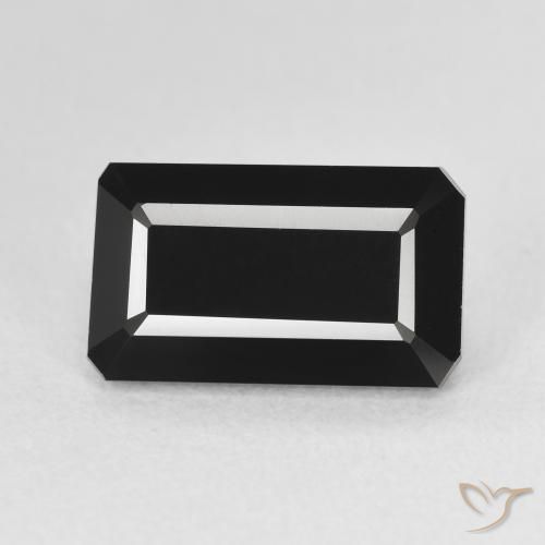 4.28ct Натуральный Шерл Турмалин, Изумрудная огранка, Непрозрачный