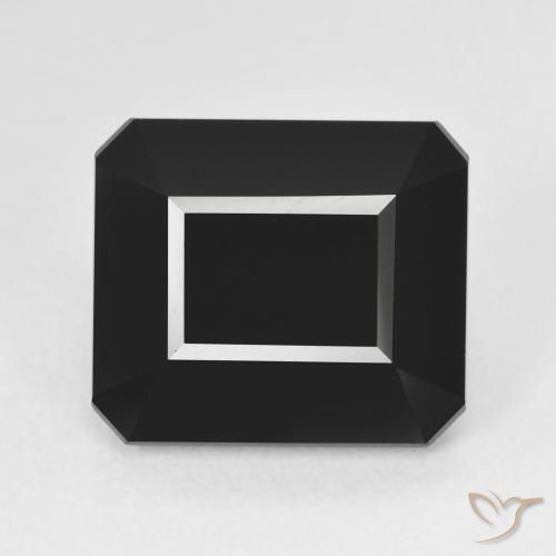 9.56ct Натуральный Шерл Турмалин, Изумрудная огранка, Непрозрачный