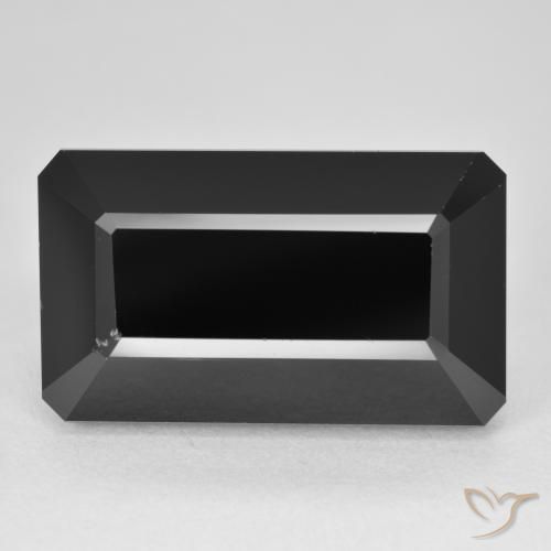23.38ct Натуральный Шерл Турмалин, Изумрудная огранка, Непрозрачный