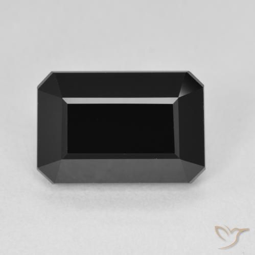 6.16ct Натуральный Шерл Турмалин, Изумрудная огранка, Непрозрачный