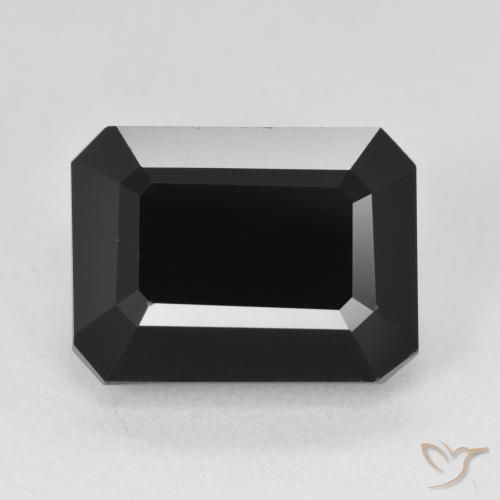 8.39ct Натуральный Шерл Турмалин, Изумрудная огранка, Непрозрачный