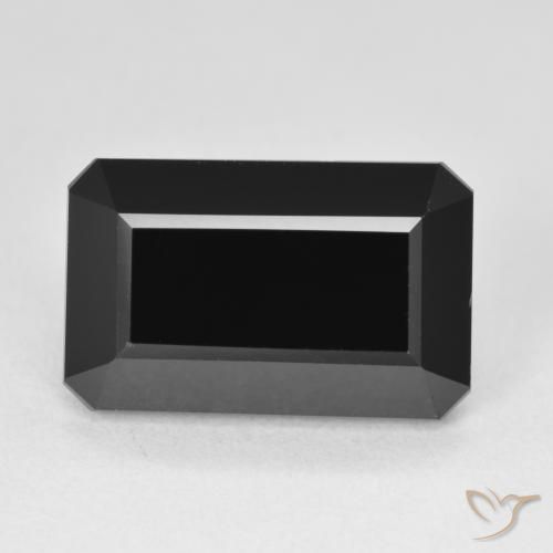 9.61ct Натуральный Шерл Турмалин, Изумрудная огранка, Непрозрачный