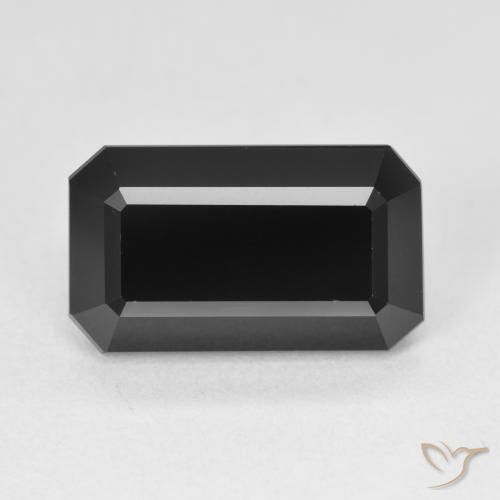 6.64ct Натуральный Шерл Турмалин, Изумрудная огранка, Непрозрачный