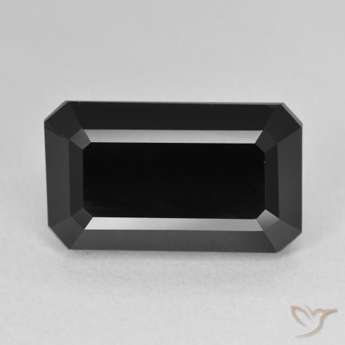 11.38ct Натуральный Шерл Турмалин, Изумрудная огранка, Непрозрачный