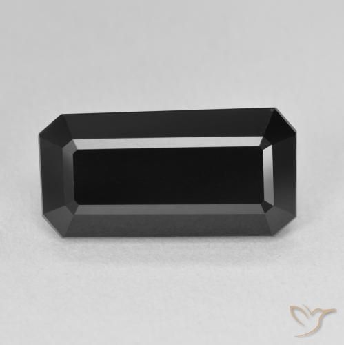 7.43ct Натуральный Шерл Турмалин, Изумрудная огранка, Непрозрачный