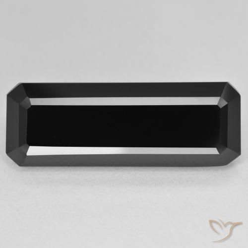 18.54ct Натуральный Шерл Турмалин, Изумрудная огранка, Непрозрачный