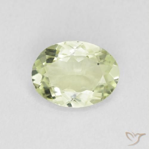 1.05ct Натуральный Желто-зеленый Турмалин, Овал, Чистота VVS