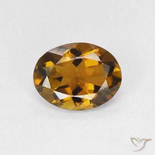 1.13ct Натуральный Золотисто-коричневый Турмалин, Овал, VVS-VS