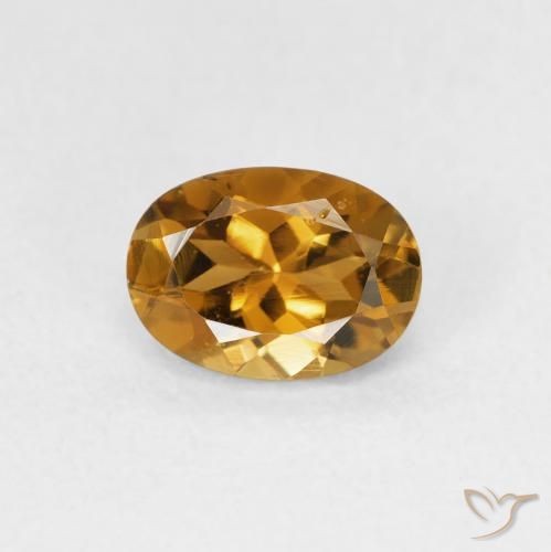 0.93ct Натуральный Золотисто-коричневый Турмалин, Овал, VVS-VS