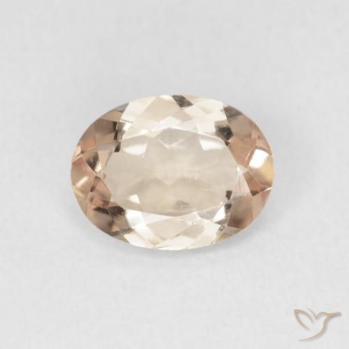 1.14ct Натуральный Оранжево-розовый Турмалин, Овал, VVS-VS