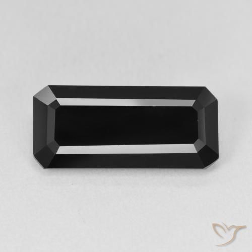 5.60ct Натуральный Шерл Турмалин, Изумрудная огранка, Непрозрачный