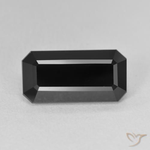 5.29ct Натуральный Шерл Турмалин, Изумрудная огранка, Непрозрачный