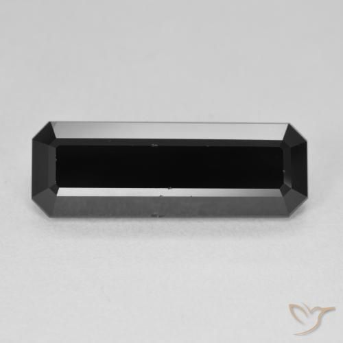 6.43ct Натуральный Шерл Турмалин, Изумрудная огранка, Непрозрачный