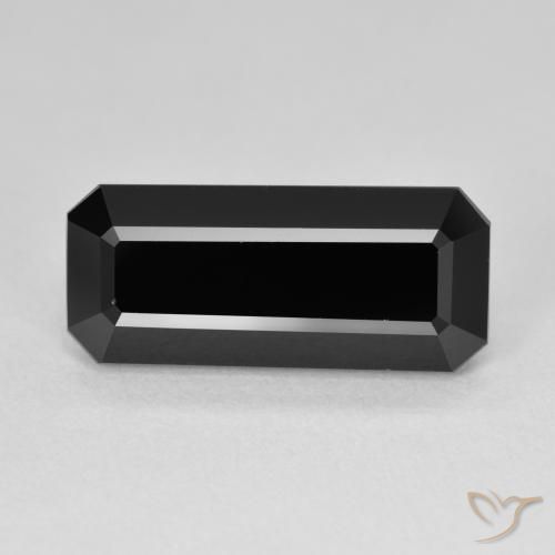6.87ct Натуральный Шерл Турмалин, Изумрудная огранка, Непрозрачный