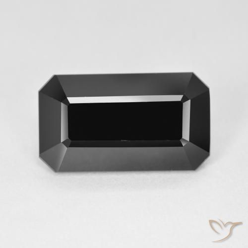 9.05ct Натуральный Шерл Турмалин, Изумрудная огранка, Непрозрачный