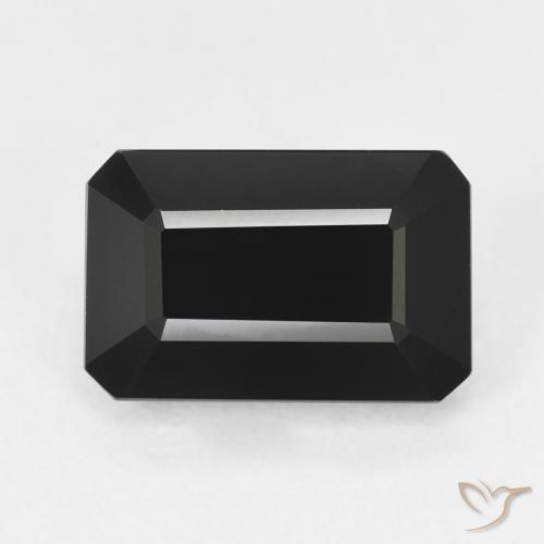 3.98ct Натуральный Шерл Турмалин, Изумрудная огранка, Непрозрачный