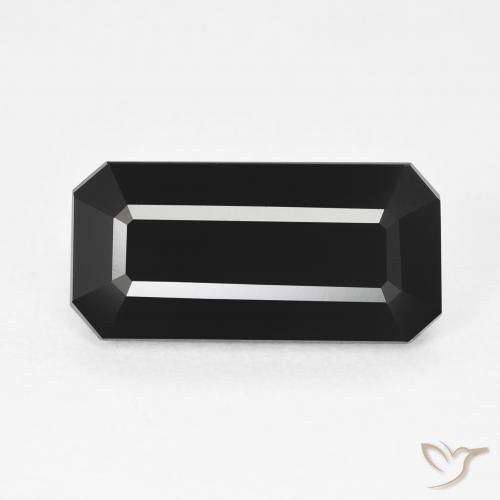 4.16ct Натуральный Шерл Турмалин, Изумрудная огранка, Непрозрачный