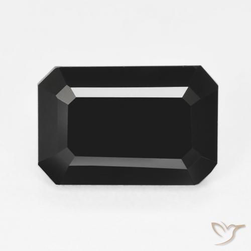 6.37ct Натуральный Шерл Турмалин, Изумрудная огранка, Непрозрачный