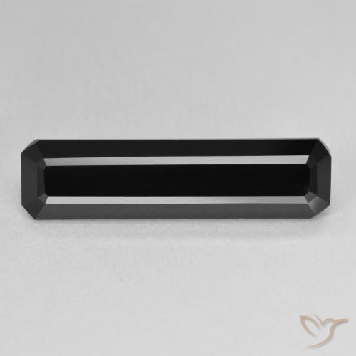 6.90ct Натуральный Шерл Турмалин, Изумрудная огранка, Непрозрачный