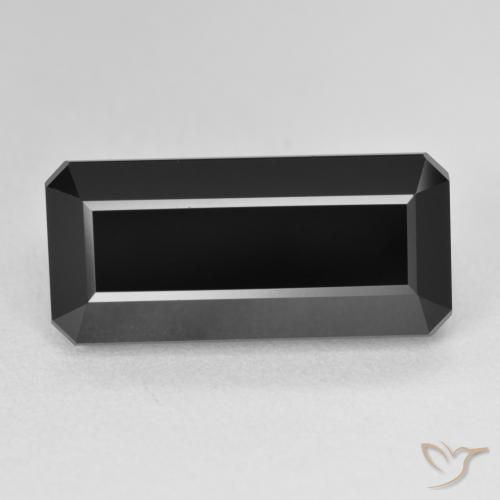 12.22ct Натуральный Шерл Турмалин, Изумрудная огранка, Непрозрачный