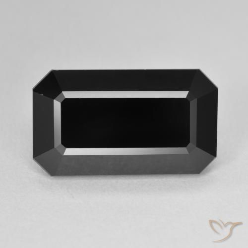 10.23ct Натуральный Шерл Турмалин, Изумрудная огранка, Непрозрачный