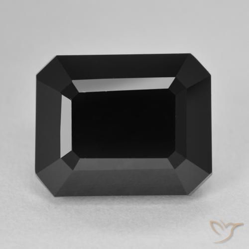 11.95ct Натуральный Шерл Турмалин, Изумрудная огранка, Непрозрачный