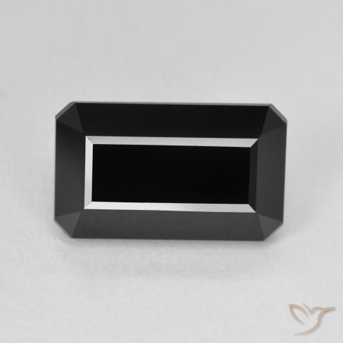 6.70ct Натуральный Шерл Турмалин, Изумрудная огранка, Непрозрачный