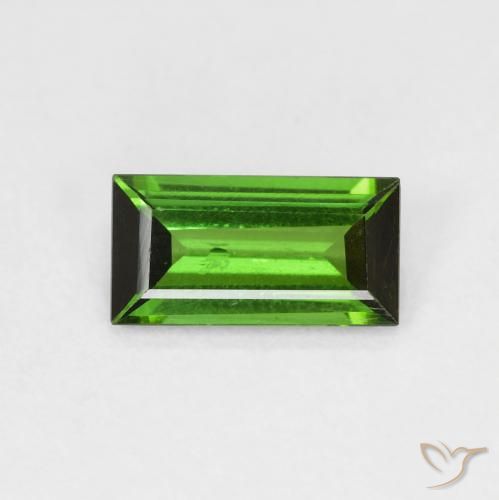 0.83ct Натуральный Medium Dark-Green Турмалин, Огранка Багет, SI