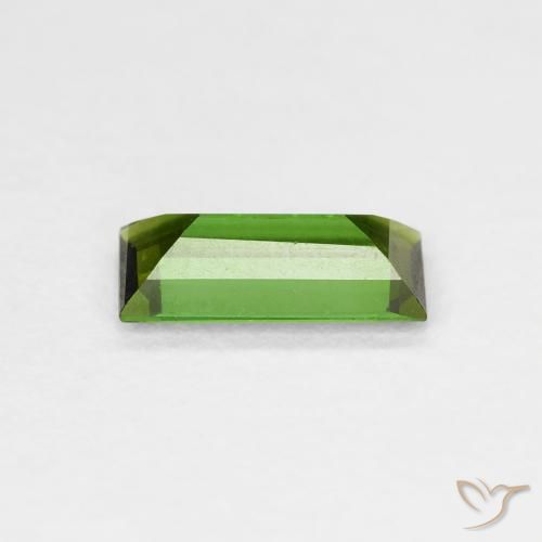 0.83 карата, натуральный Medium Dark-Green Турмалин, Огранка Багет, SI