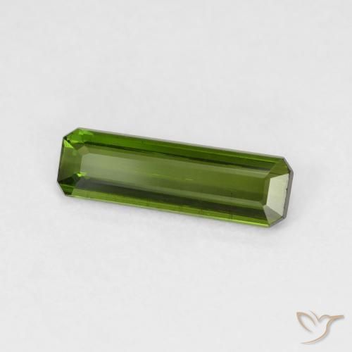 1.28 карата, натуральный Medium Light Green Турмалин, Октагон / Изумрудная Огранка, VS-SI