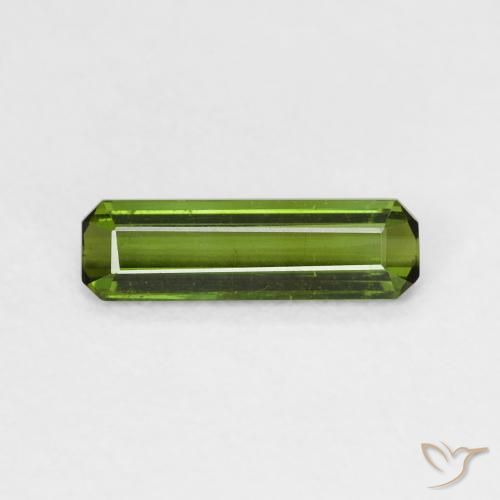 0.63ct Натуральный Средний зеленый Турмалин, Изумрудная огранка, Чистота VS