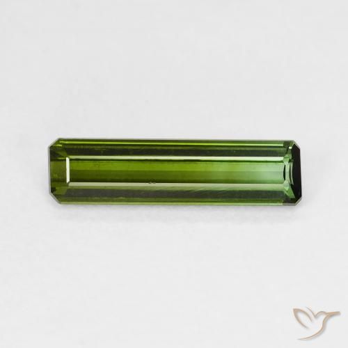 1.33ct Натуральный Землисто-зеленый Турмалин, Изумрудная огранка, Чистота VS