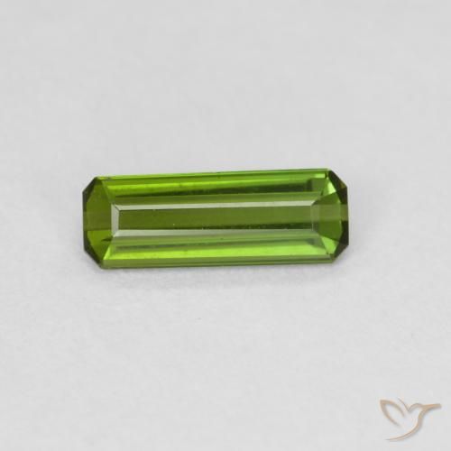 0.60ct Натуральный Темно-зеленый Турмалин, Изумрудная огранка, Чистота VVS