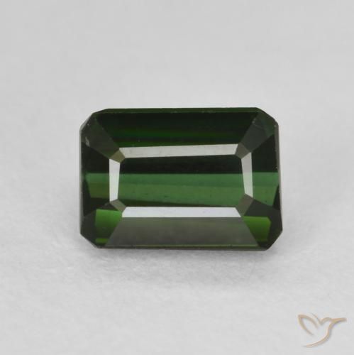 1.46ct Натуральный Очень темно-зеленый Турмалин, Изумрудная огранка, Чистота VVS