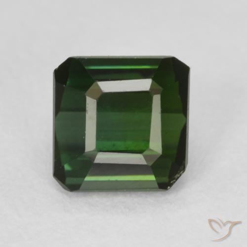 0.94ct Натуральный Травянисто-зелёный Турмалин, Изумрудная огранка, Чистота VVS