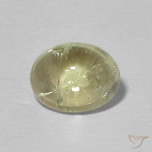 1.99ct Натуральный Бледно-салатовый Турмалин, Овал, Прозрачный