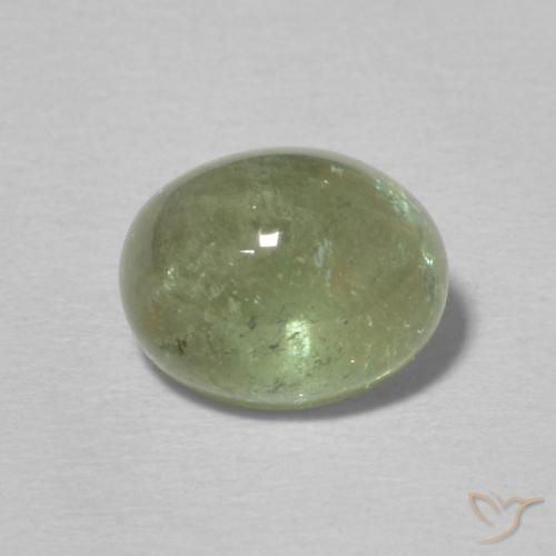 2.40ct Натуральный Бледно-земляной зеленый Турмалин, Овал, Прозрачный