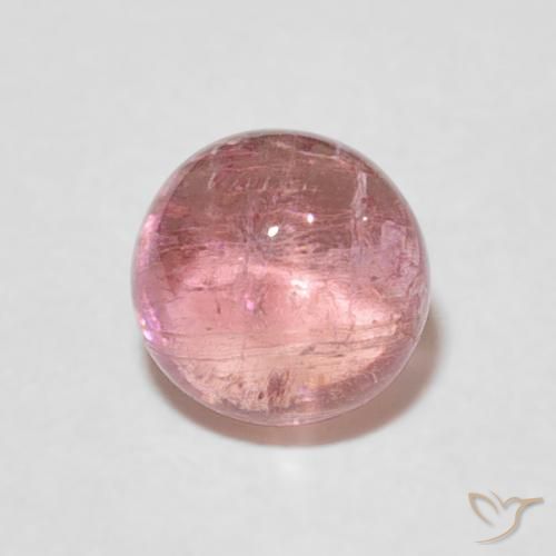 1.27ct Натуральный Оранжево-розовый Турмалин, Круглый, Прозрачный