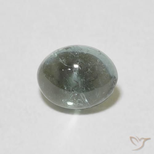 0.70ct Натуральный Серовато-зеленый Турмалин, Овал, Прозрачный