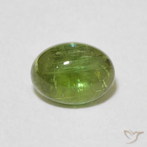 0.82ct Натуральный Средний зеленый Турмалин, Овал, Прозрачный