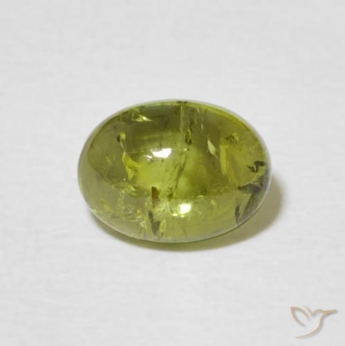 1.41ct Натуральный Светло-землисто-зеленый Турмалин, Овал, Прозрачный