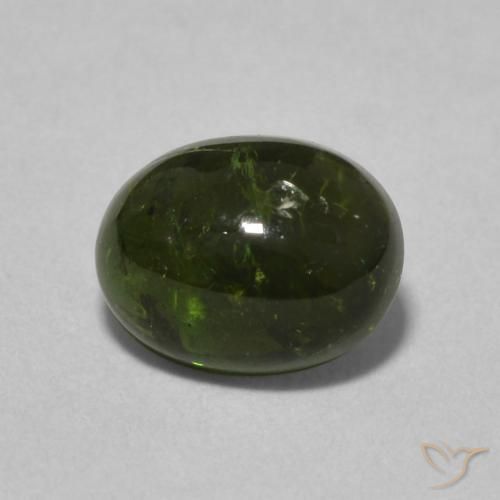 1.51ct Натуральный Травянисто-зелёный Турмалин, Овал, Прозрачный