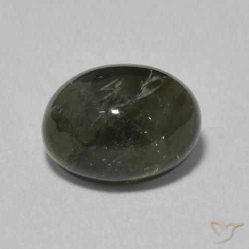 1.75ct Натуральный Темно-зеленый Турмалин, Овал, Прозрачный
