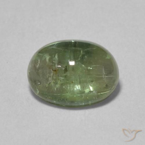 1.52ct Натуральный Средний зеленый Турмалин, Овал, Прозрачный