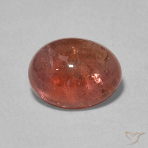 1.50ct Натуральный Красновато-оранжевый Турмалин, Овал, Прозрачный